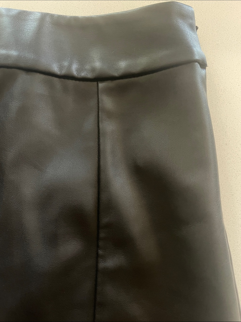 The Drop Aiden Vegan Faux Leather A-Line Mini Skirt Small - Picture 4 of 9